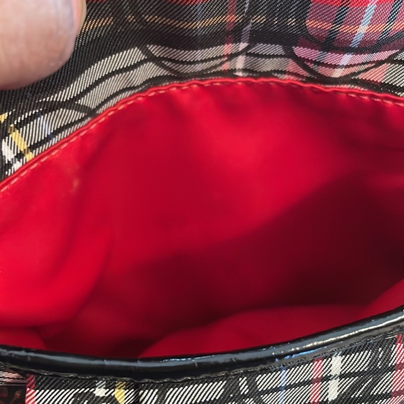 Crossbody Coach purse. Plaid design. Refer to pictures for measurements. - Picture 5 of 6